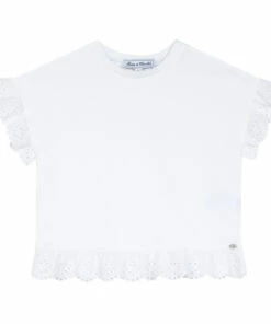 Best Pirce ✔️ Frill T-shirt Ecru Tartine et Chocolat Fashion Children 🛒