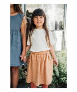 Coupon 🎉 Gaia Linen Skirt Ochre Matona Fashion Children 🤩 -Outlet Kids' Fashion Store gaia linen skirt ochre matona fashion children 3
