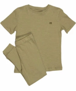 Best deal 🎉 Garçon Striped Organic Cotton Pyjama Set Olive green Suuky Fashion Children ✔️ -Outlet Kids' Fashion Store gar ccedil on striped organic cotton pyjama set olive green suuky fashion children 2