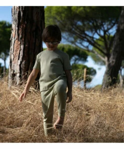 Best deal 🎉 Garçon Striped Organic Cotton Pyjama Set Olive green Suuky Fashion Children ✔️ -Outlet Kids' Fashion Store gar ccedil on striped organic cotton pyjama set olive green suuky fashion children 3