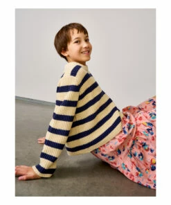 Promo 😍 Gelza Striped Jumper Navy blue Bellerose Fashion Teen, Children 🔥 -Outlet Kids' Fashion Store gelza striped jumper navy blue bellerose fashion teen children 4