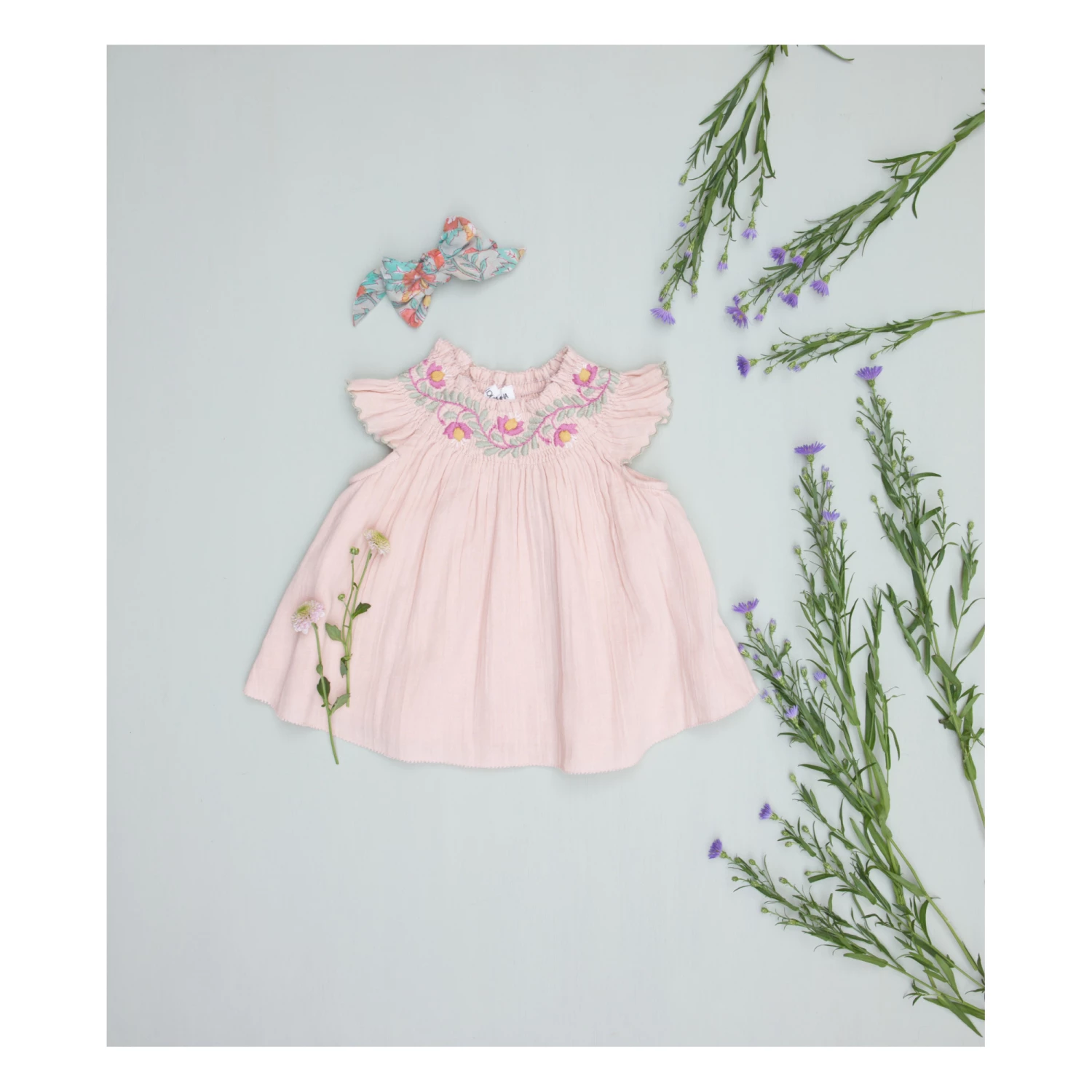 Top 10 ⭐ Gilla Organic Cotton Hair Clip Blue Louise Misha Fashion Children 🎉 2 Top 10 ⭐ Gilla Organic Cotton Hair Clip Blue Louise Misha Fashion Children 🎉 - Image 2