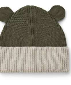 Hot Sale 🛒 Gina Two-Tone Organic Cotton Beanie Khaki Liewood Fashion Baby, Children 🎁