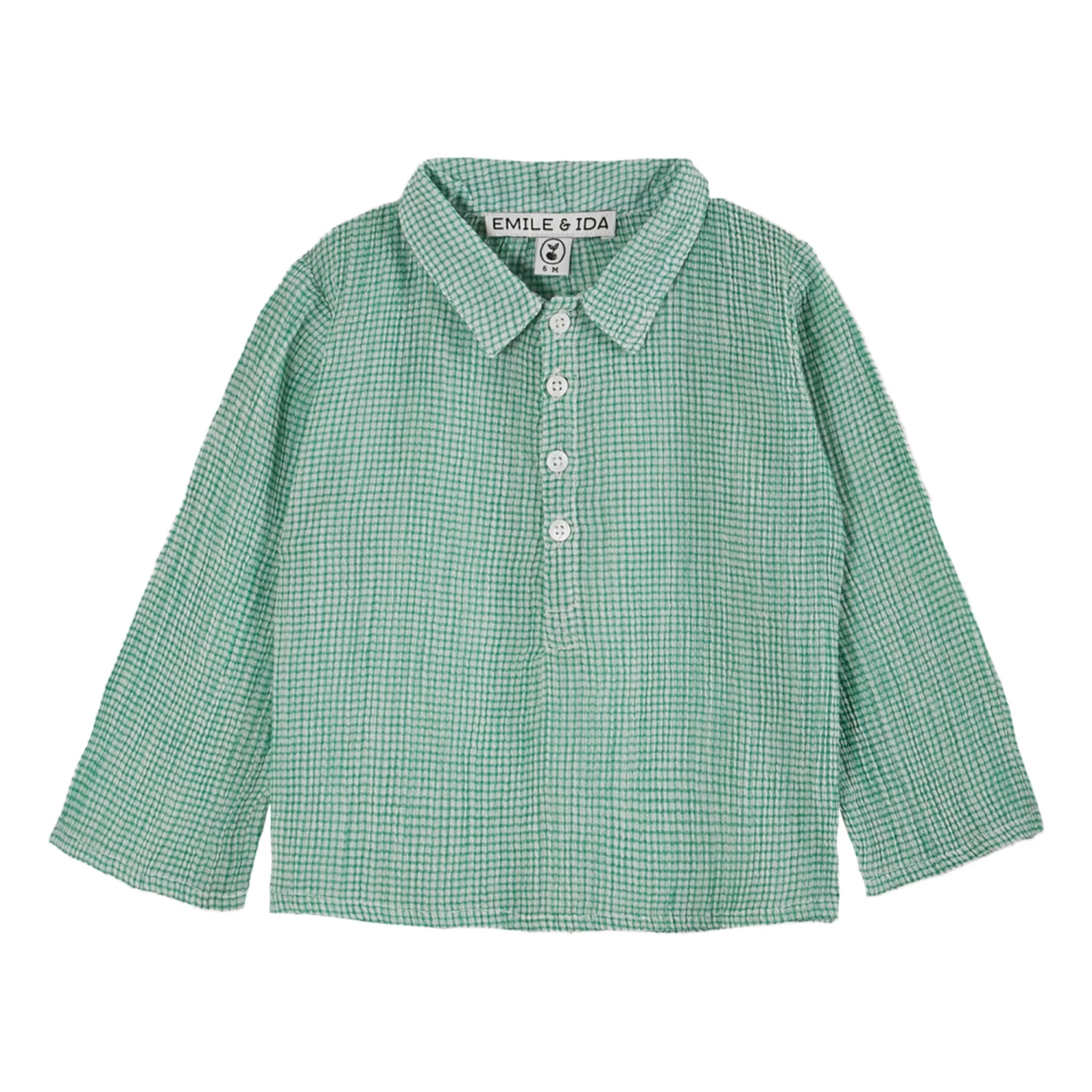 Deals โญ Gingham Kurta Shirt Green water Emile et Ida Fashion Baby, Children ๐ 1 Deals โญ Gingham Kurta Shirt Green water Emile et Ida Fashion Baby, Children ๐