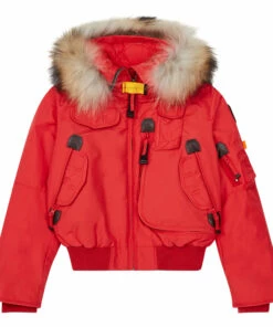 Brand new ⭐ Gobi Fur Bomber Jacket Red Parajumpers Fashion Teen, Children 💯