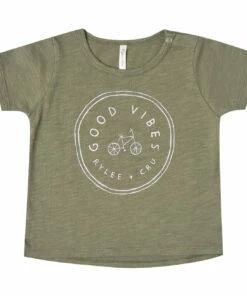 Wholesale ⌛ Good Vibes T-Shirt Khaki Rylee + Cru Fashion Baby, Children 👏