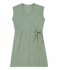 Discount ❤️ Grace Organic Cotton 👗 Dress Green clay Numero 74 Fashion Children 🌟