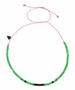 Budget ✔️ Green Puka Necklace Green Mon Precieux Gem Fashion Teen, Children 😍