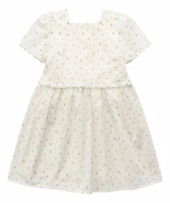 Promo 😍 Greta 👗 Dress Ecru Louisiella Fashion Children 🎁