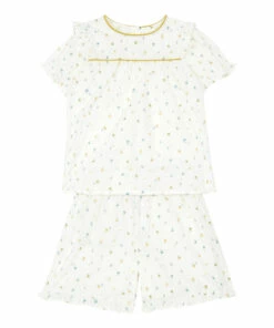 Budget 👍 Greta Shorts + Blouse Ecru Louisiella Fashion Children ✔️