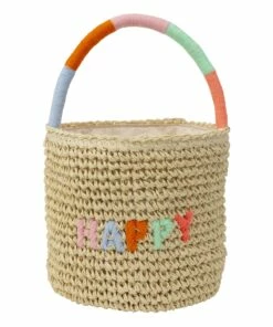 Budget 🛒 Happy straw bag Meri Meri Fashion Children 🛒