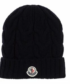 Cheapest ⭐ Harmony Beanie Hat Black Moncler Fashion Teen, Children 🔔
