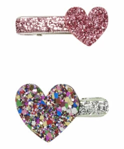 Brand new 🔥 Heart Double Hair Slides Pink Milk x Soda Fashion Children 👏