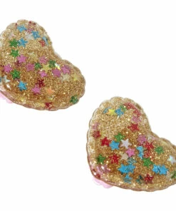 Outlet 🧨 Heart Earrings Gold Milk x Soda Fashion Children ⭐