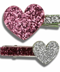 Best Pirce 😍 Hearts Hair Clip Pink Milk x Soda Fashion Children 🔥