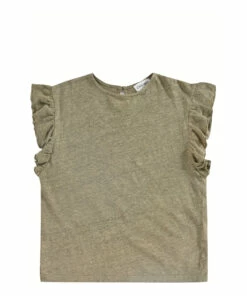 Best Sale 🤩 Hermance Linen T-Shirt Khaki Louise Misha Fashion Teen, Baby, Children 😍