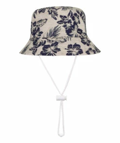 Best Sale 😍 Hibiscus Bucket Hat Beige the new society Fashion Teen, Children 😍