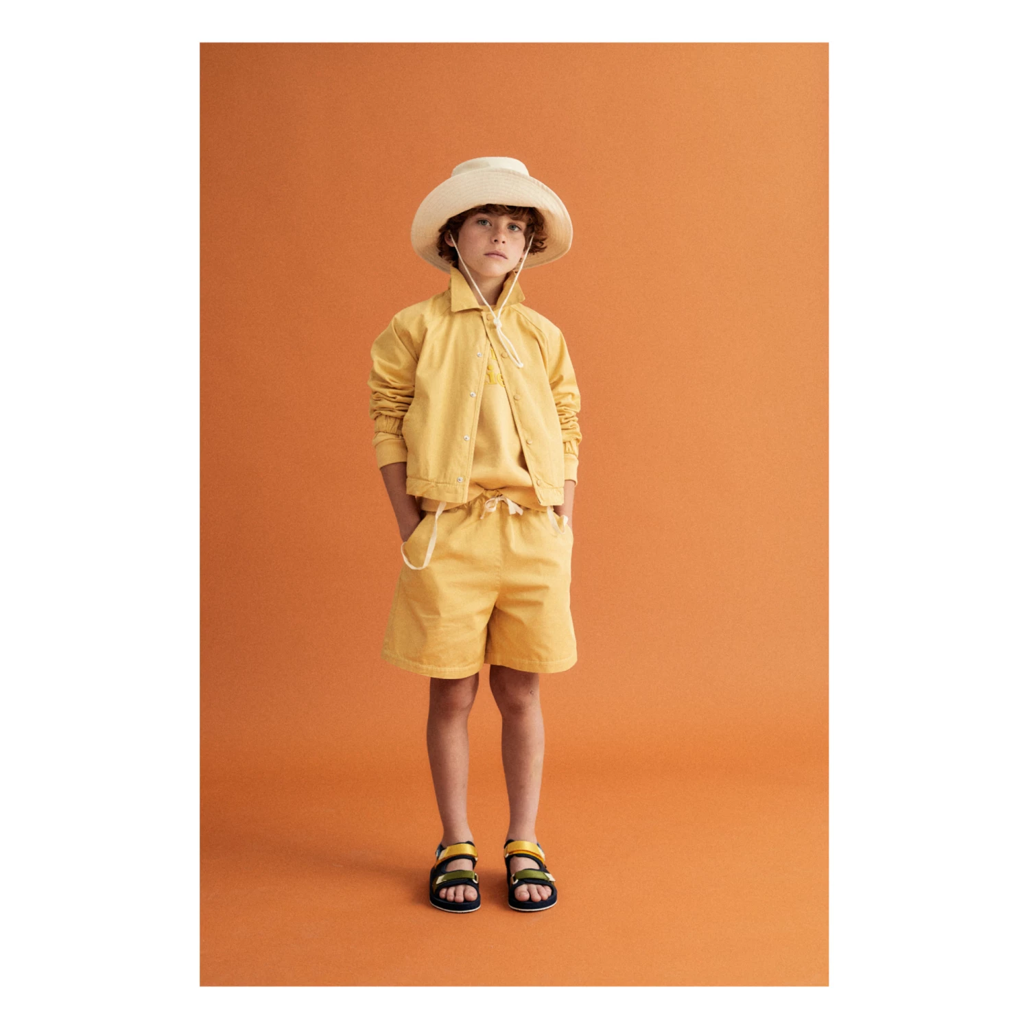 Wholesale ๐ Hibiscus Jacket Mustard the new society Fashion Teen, Children โค๏ธ 2 Wholesale ๐ Hibiscus Jacket Mustard the new society Fashion Teen, Children โค๏ธ - Image 2