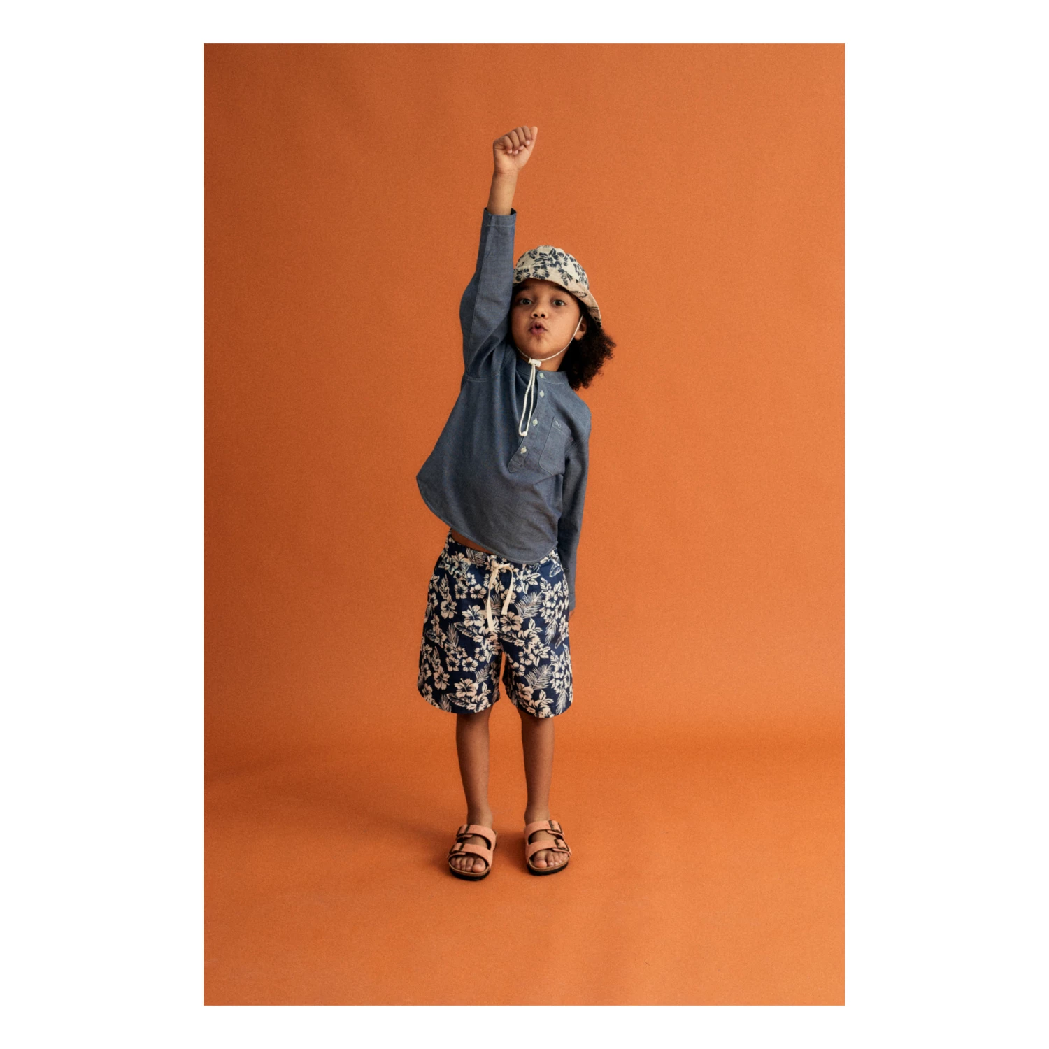 Brand new ๐ Hibiscus Swimming Trunks Navy blue the new society Fashion Teen, Children ๐ 3 Brand new ๐ Hibiscus Swimming Trunks Navy blue the new society Fashion Teen, Children ๐ - Image 3