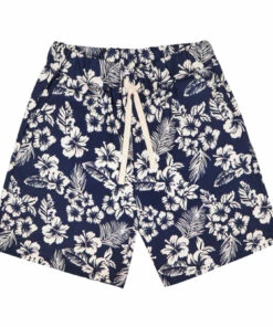 Brand new ๐ Hibiscus Swimming Trunks Navy blue the new society Fashion Teen, Children ๐
