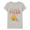 Hot Sale 🌟 Hippo Pizza T-shirt Heather grey The Animals Observatory Fashion Children 🧨