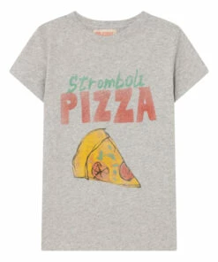 Hot Sale ๐ Hippo Pizza T-shirt Heather grey The Animals Observatory Fashion Children ๐งจ