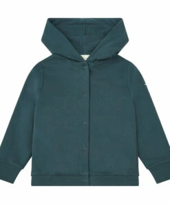 Deals 🎁 Hooded Organic Cotton Cardigan Grey blue Gray Label Fashion Children 🛒