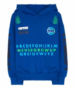 Budget ⌛ Hope Hoodie - Finger In The Nose x Ornamental Conifer Collaboration Blue Finger in the nose Fashion Teen, Children 🧨