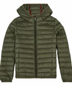 Hot Sale ⭐ Hugo Hooded Down Jacket Khaki Jott Fashion Teen, Children 👏