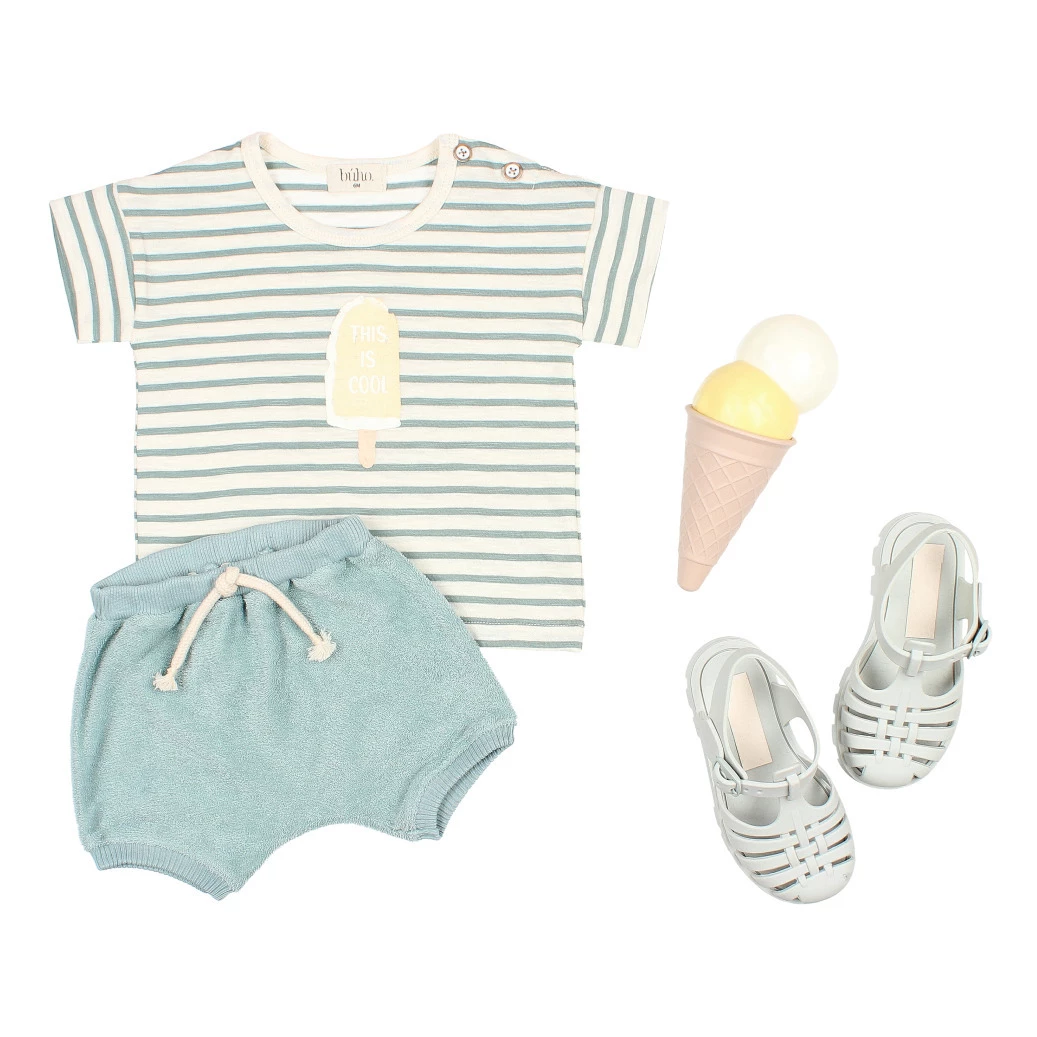 Brand new ๐ Ice Striped Organic Cotton Slub T-shirt Green water Búho Fashion Baby, Children ๐ฏ 2 Brand new ๐ Ice Striped Organic Cotton Slub T-shirt Green water Búho Fashion Baby, Children ๐ฏ - Image 2