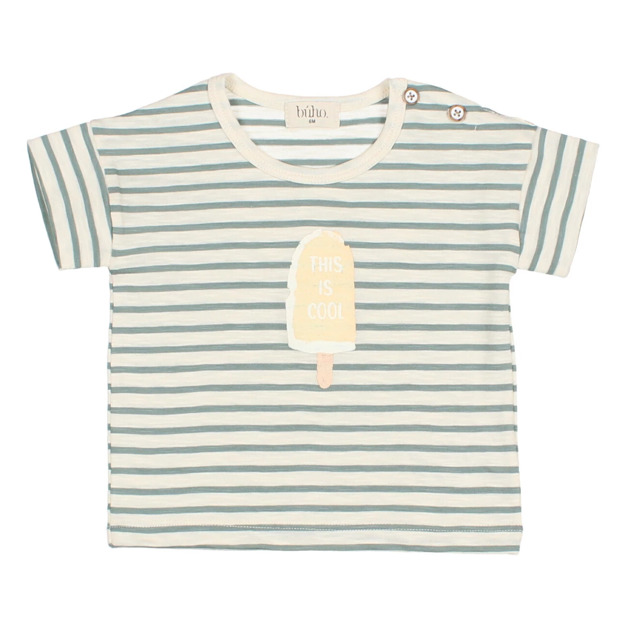 Brand new ๐ Ice Striped Organic Cotton Slub T-shirt Green water Búho Fashion Baby, Children ๐ฏ 1 Brand new ๐ Ice Striped Organic Cotton Slub T-shirt Green water Búho Fashion Baby, Children ๐ฏ