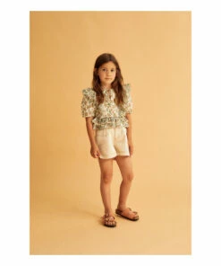 Promo 💯 Indiana Short Sleeve Blouse Off white the new society Fashion Teen, Children ✨ -Outlet Kids' Fashion Store indiana short sleeve blouse off white the new society fashion teen children 3