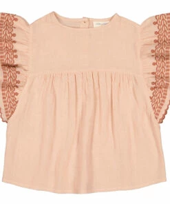 Cheap 🔔 Jasmin Organic Cotton Muslin Embroidered Blouse Pale pink Louis Louise Fashion Children ✨