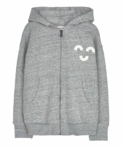 New ✔️ Joel Zip-Up Hoodie Heather grey Finger in the nose Fashion Teen, Children 👍