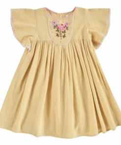 Flash Sale 🌟 Johanna Organic Cotton Muslin 👗 Dress Pale yellow Louise Misha Fashion Children 👍