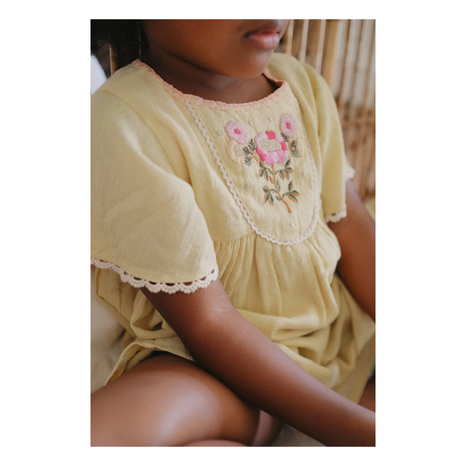 Flash Sale 🌟 Johanna Organic Cotton Muslin 👗 Dress Pale yellow Louise Misha Fashion Children 👍 4 Flash Sale 🌟 Johanna Organic Cotton Muslin 👗 Dress Pale yellow Louise Misha Fashion Children 👍 - Image 4