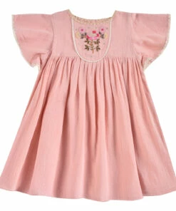 Wholesale ๐ Johanna Organic Cotton Muslin ๐ Dress Pink Louise Misha Fashion Children ๐ฅ
