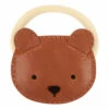 Best deal 🌟 Josy Leather Bear Hair Tie Cognac Donsje Fashion Children ❤️