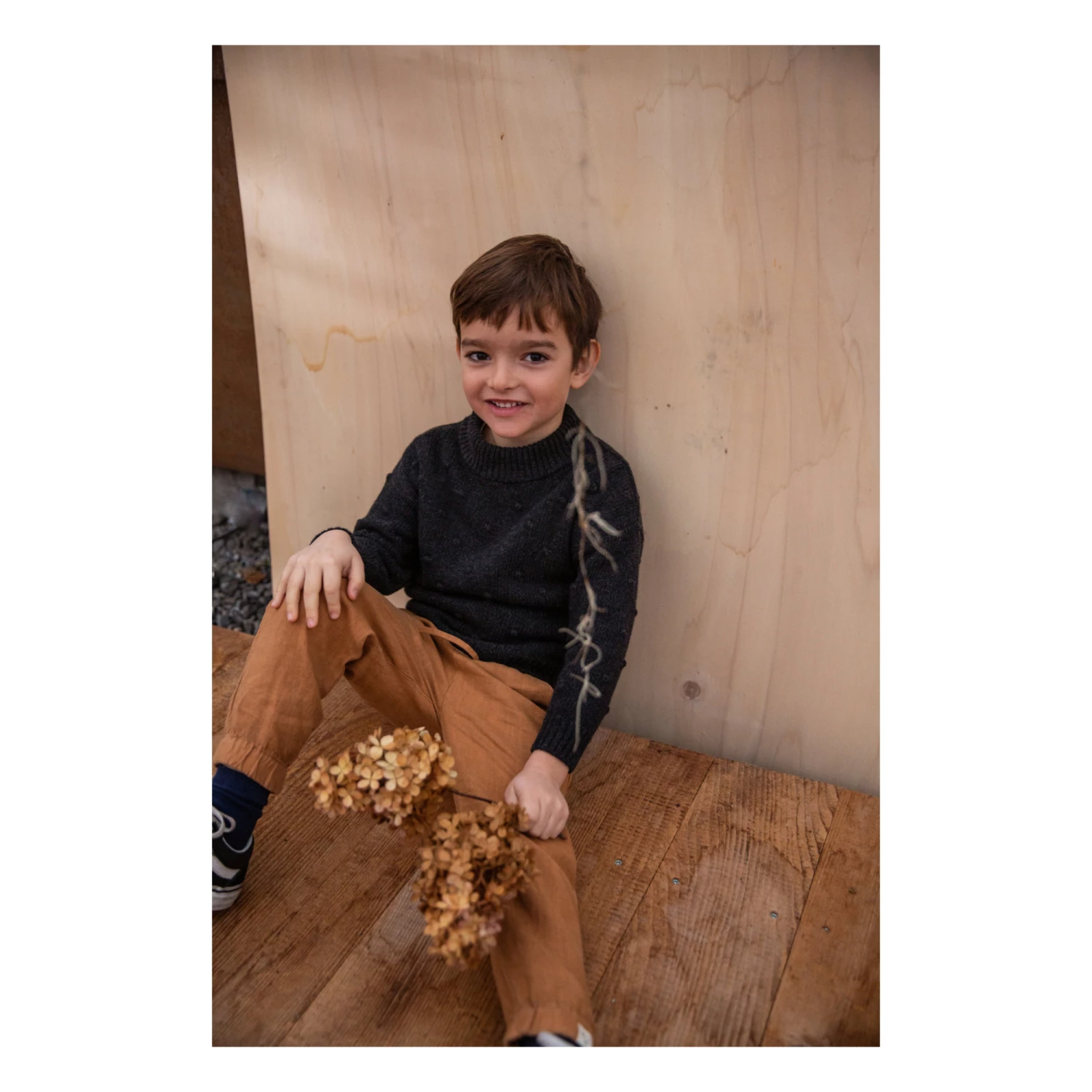 Coupon ๐ June Recycled Knit Jumper Charcoal grey Matona Fashion Children โจ 3 Coupon ๐ June Recycled Knit Jumper Charcoal grey Matona Fashion Children โจ - Image 3