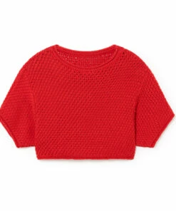 Cheap 😍 Kawaii Cropped Jumper Red Little Creative Factory Fashion Teen, Children 👏