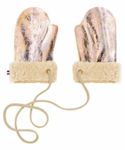 Best deal 😀 Kids’ Metallic Merino Sheepskin Mittens Pink Toasties Fashion Children 💯