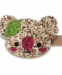 Deals 🧨 Koala Glitter Hair Barrette Gold Milk x Soda Fashion Children 🔥