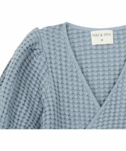 Budget 😀 Lalehan Organic Cotton Waffle Blouse Grey blue Yoli & Otis Fashion Children 🤩 -Outlet Kids' Fashion Store lalehan organic cotton waffle blouse grey blue yoli otis fashion children 4