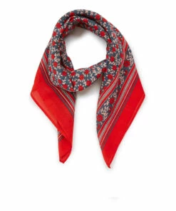 Cheapest 🛒 Large Floral Scarf Red Bonton Fashion Children 💯