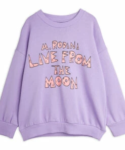 New ⭐ “Live from the Moon” Organic Cotton Sweatshirt Mauve Mini Rodini Fashion Baby, Children 😍