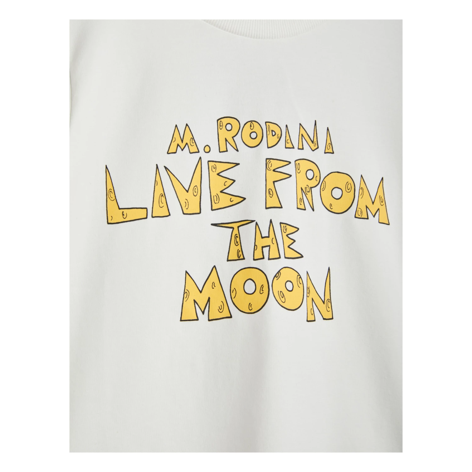 Outlet 𧨠“Live from the Moon” Organic Cotton T-shirt Ecru Mini Rodini Fashion Baby, Children β€οΈ 2 Outlet 𧨠“Live from the Moon” Organic Cotton T-shirt Ecru Mini Rodini Fashion Baby, Children β€οΈ - Image 2