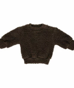 Cheapest ⌛ Leatherleaf Sherpa Sweatshirt Brown Poudre Organic Fashion Baby, Children ⭐