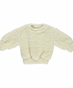 New 🔔 Leatherleaf Sherpa Sweatshirt Cream Poudre Organic Fashion Baby, Children 🛒