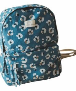 Promo 🔔 Léo Cotton Backpack Peacock blue Gabrielle Paris Fashion Children 🔔