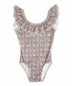 Buy ✨ Leopard Print 🩱 Swimsuit Beige Tocoto Vintage Fashion Children 👏
